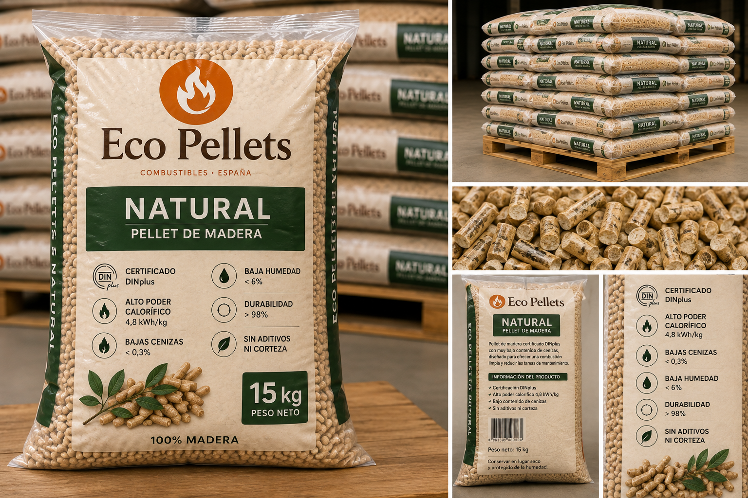 Eco Pellets Natural – 70 sacos