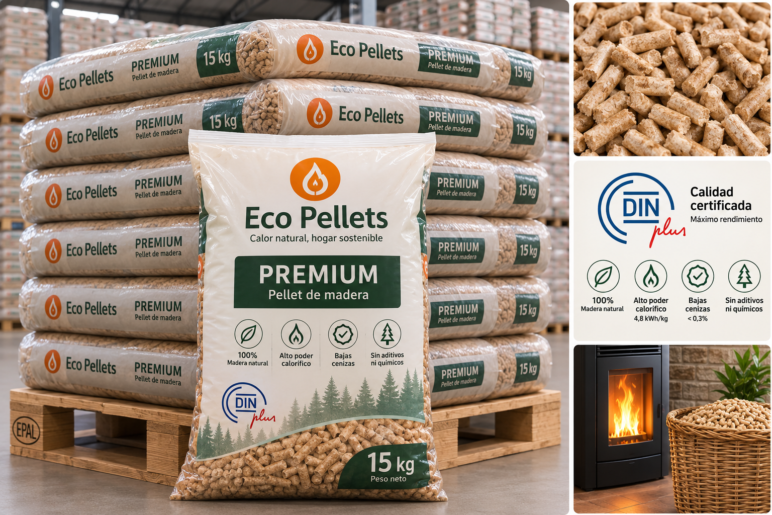 Eco Pellets Premium – 70 sacos