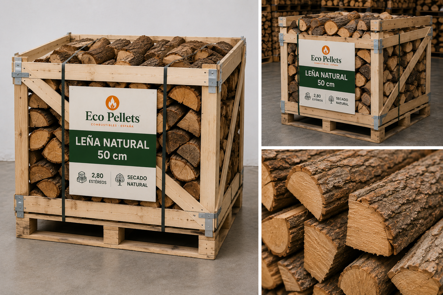 Leña Natural Eco Pellets – 50 cm