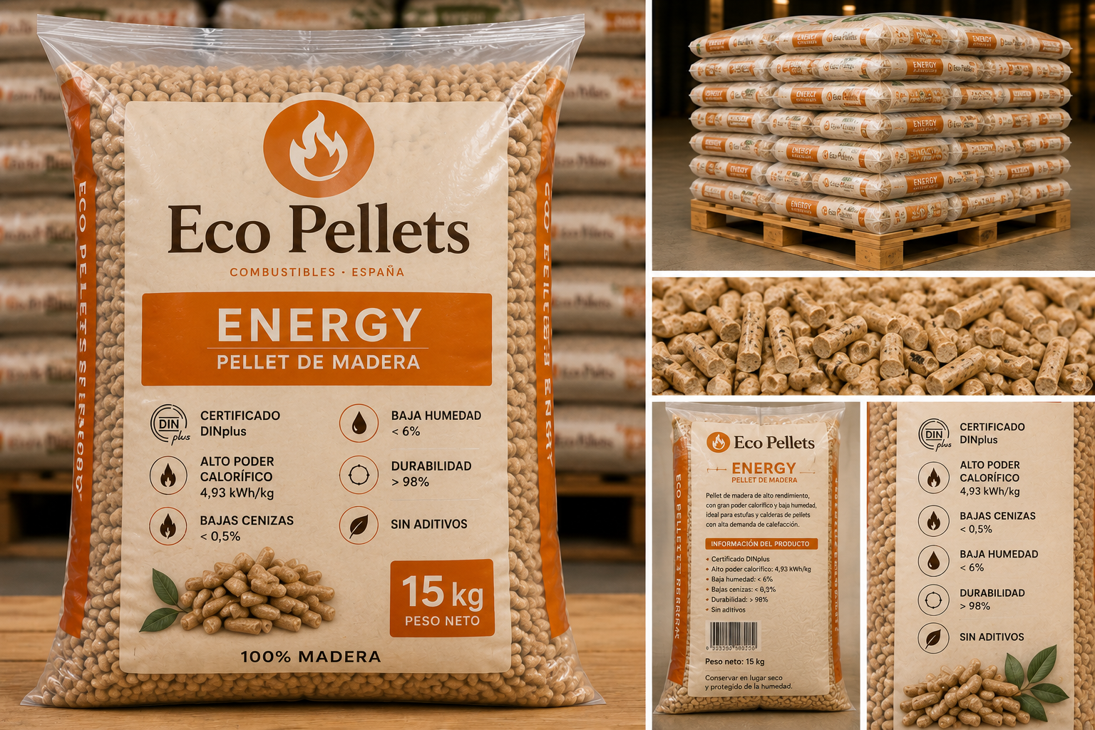 Eco Pellets Energy – 70 sacos 